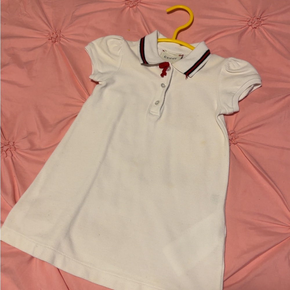 Classic White Gucci Dress girls 12/18 months